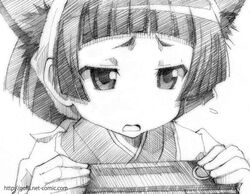  dorm_leader gofu maria_holic monochrome sketch traditional_media 