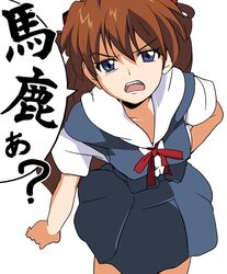  blue_eyes brown_hair ixy neon_genesis_evangelion rebuild_of_evangelion school_uniform shikinami_asuka_langley solo souryuu_asuka_langley translated translation_request 