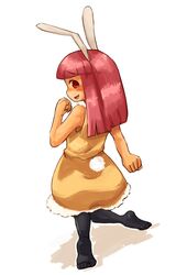  bunny_ears highres kneeling kumatanchi nekotei nekotewi pantyhose rabbit_ears rabi-tan tail 