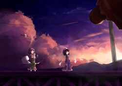  clouds hitodama kamonari_ahiru konpaku_youmu konpaku_youmu_(ghost) myon remilia_scarlet saigyouji_yuyuko short_hair touhou tsuppari_dakku 