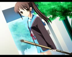   kyonko seifuku suzumiya_haruhi_no_yuuutsu tagme  