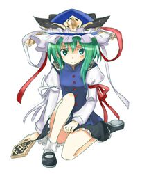  green_hair hat miya_(artist) miya_(tsumazukanai) rod_of_remorse shikieiki_yamaxanadu touhou 
