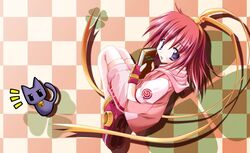  book cat pink_hair short_hair 