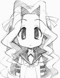  kasugano_nene monochrome potemayo sketch traditional_media 