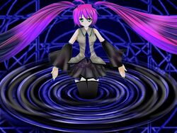  bad_id hatsune_miku player_2 purple_hair rika-tan_(artist) thighhighs twintails vocaloid wallpaper 