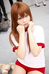  brown_hair cosplay gym_uniform photo tagme_character tagme_series to-kamui 