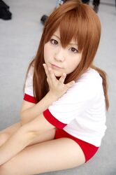  brown_hair cosplay gym_uniform photo tagme_character tagme_series to-kamui 