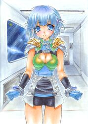  chikkuru seolla_schweizer short_hair silver_hair super_robot_wars traditional_media 