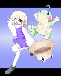  crossover miyo_(miyomiyo01) moriya_suwako poke_ball pokemon politoed touhou 