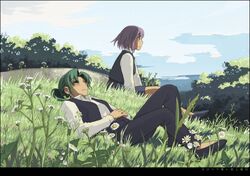  hatsuseno_alpha meadow sky takatsu_kokone yokohama_kaidashi_kikou 