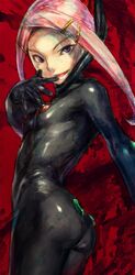  ass bodysuit eureka_7 eureka_seven eureka_seven_(series) highres nakamura_kanko pink_hair plugsuit purple_eyes 