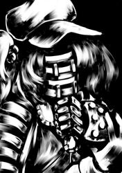  hellshock kawashiro_nitori monochrome parody touhou 