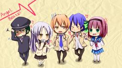  angel_beats! chibi heart hinata_(angel_beats!) matsu74 naoi_ayato otonashi_(angel_beats!) tenshi_(angel_beats!) yuri_(angel_beats!) 