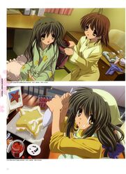  clannad furukawa_nagisa ibuki_fuuko ikeda_kazumi pajama 