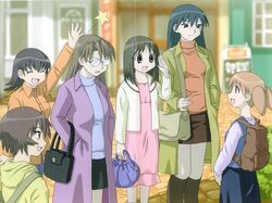 azumanga_daioh backpack bag black_hair brown_hair closed_eyes crease fixme glasses jacket kagura kasuga_ayumu long_hair mihama_chiyo mizuhara_koyomi orange_hair sakaki short_hair skirt star takino_tomo twintails 