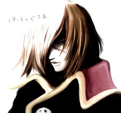  80s bad_id brown_hair cape hair_over_one_eye harlock oldschool scar space_pirate_captain_harlock uchuu_kaizoku_captain_harlock 