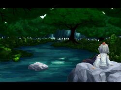  hiyo_8 inubashiri_momiji lake tokin_hat touhou 