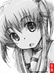  gofu monochrome school_uniform serafuku sketch solo traditional_media yui_(angel_beats!) 