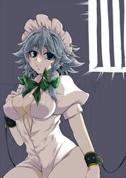  izayoi_sakuya ribbon short_hair tajima_yuuki touhou 