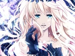  blonde_hair blue_eyes earrings gloves jewelry long_hair macross macross_frontier sheryl_nome single_earring 