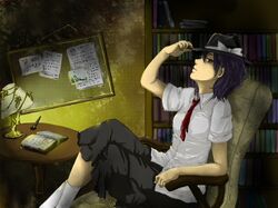  artist_request hat necktie solo touhou usami_renko 