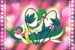  heart heart_eyes janobii pokemon pokemon_(game) pokemon_black_and_white pokemon_bw red_eyes servine snivy tail tsutaaja 