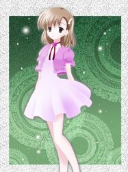  blouse brown_eyes brown_hair derika dress empty_eyes misaka_imouto short_hair to_aru_majutsu_no_index 