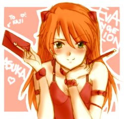  blue_eyes casual dress jewelry necklace neon_genesis_evangelion orange_hair soryu_asuka_langley souryuu_asuka_langley 