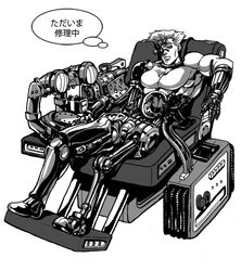  1boy cyborg jojo_no_kimyou_na_bouken maco_(soliddevil) monochrome rudolph_von_stroheim solo 