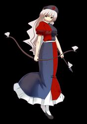  arrow bow_(weapon) brown_eyes hat hota long_hair pantyhose solo touhou very_long_hair weapon white_hair yagokoro_eirin 