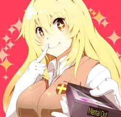  +_+ 1girl blonde_hair controller fuuchisou gloves long_hair remote_control shokuhou_misaki to_aru_kagaku_no_railgun to_aru_majutsu_no_index yellow_eyes 