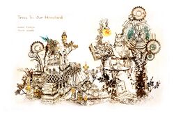  chess08 clock gears highres kuroda_(chess08) original owl sitting solo 