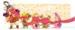  bad_id black_hair blonde_hair byrne chancellor_cole gloves hat link long_hair nintendo pointy_ears ponytail princess_zelda scarf shared_scarf spirit_tracks the_legend_of_zelda toon_link 
