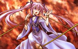  1girl aino_yumeri long_hair open_mouth purple_hair solo tears torn_clothes violet_eyes 