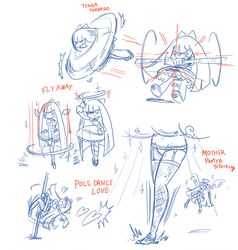  alternate_costume angel_wings attack bow character_sheet dual_wielding garter_belt garter_straps god hair_bow halo heart katana long_hair monochrome panty_&amp;_stocking_with_garterbelt parody pole pole_dancing sketch skullgirls spinning stocking_(psg) striped striped_legwear style_parody sukaponta sword thigh-highs transformation very_long_hair weapon wings 