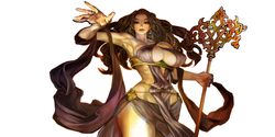  criss-cross_halter dragon's_crown george_kamitani halter_top halterneck highres magician_(dragon's_crown) staff 
