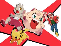  agemono akai_isamu_(pokemon) boy clefairy pikachu pocket_monsters_(manga) pokemon tyrogue 