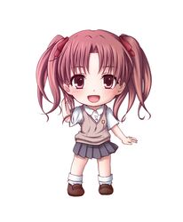  1girl brown_eyes brown_hair chibi highres kuena school_uniform shirai_kuroko solo to_aru_kagaku_no_railgun to_aru_majutsu_no_index twintails 