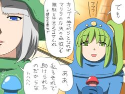  blue_eyes daiyousei green_eyes hood konpaku_youmu mushroom shirosato touhou translated translation_request wings 