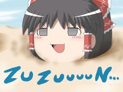  grey_eyes hakurei_reimu ribbon shirosato solo touhou translated yukkuri_shiteitte_ne 