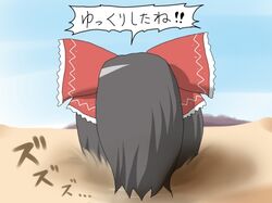  hakurei_reimu ribbon shirosato solo touhou translated translation_request yukkuri_shiteitte_ne 