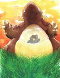  caterpie-no10 from_below kangaskhan nature no_humans parent pokemon pokemon_(game) pokemon_rgby 