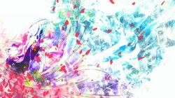  1girl abstract blue_eyes highres ia_(vocaloid) long_hair meola solo vocaloid 