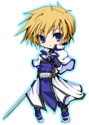  belt blonde_hair blue_eyes boots coat enon-chan gloves guilty_gear ky_kiske male solo sword tabard weapon 