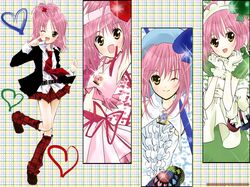  hinamori_amu jpeg_artifacts pink_hair seifuku short_hair shugo_chara shugo_chara! skirt yellow_eyes 