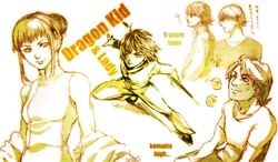  adult barnaby_brooks_jr glasses hair_bun hairbun huang_baoling ivan_karelin keith_goodman long_hair monochrome oui_lion payot tiger_&amp;_bunny 