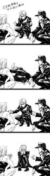  4koma comic highres hydroball jean_pierre_polnareff jojo_no_kimyou_na_bouken kakyouin_noriaki kuujou_joutarou parody 