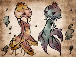  fine_art_parody frillish highres nihonga no_humans parody pokemon pokemon_(game) pokemon_bw shimanoko 