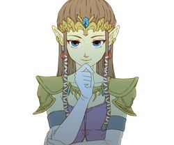  brown_hair earrings gloves jewelry long_hair nintendo pointy_ears princess_zelda saiba_(henrietta) smile the_legend_of_zelda tiara twilight_princess 
