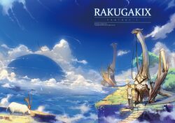  a'j a'j dragon fantasy goat nature original scenery sky wallpaper 